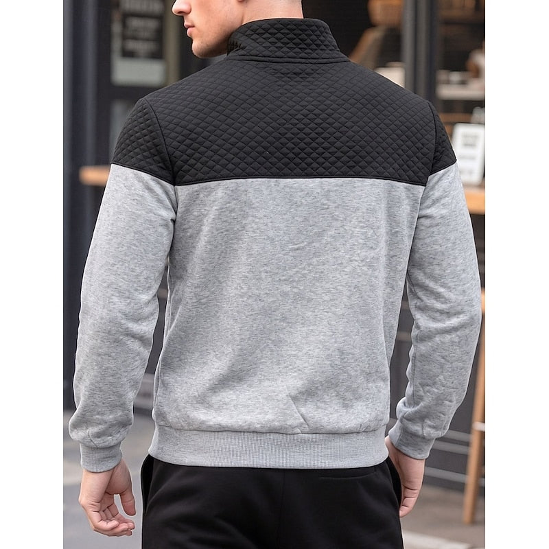Harvey | Färgblock Quarter-Zip Pullover