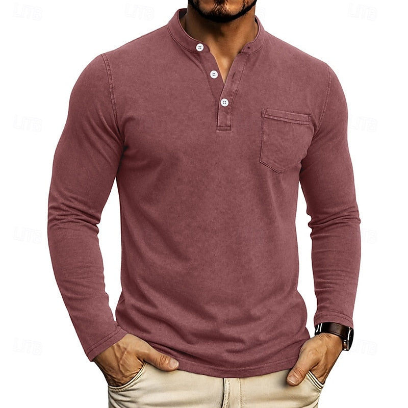 Owen | Klassisk Henley Långärmad Skjorta