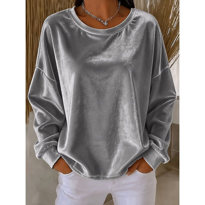 Blythe | Avslappnad Crew-Neck Topp