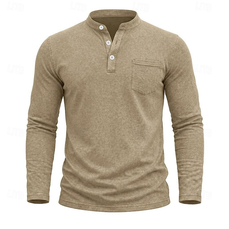 Owen | Klassisk Henley Långärmad Skjorta