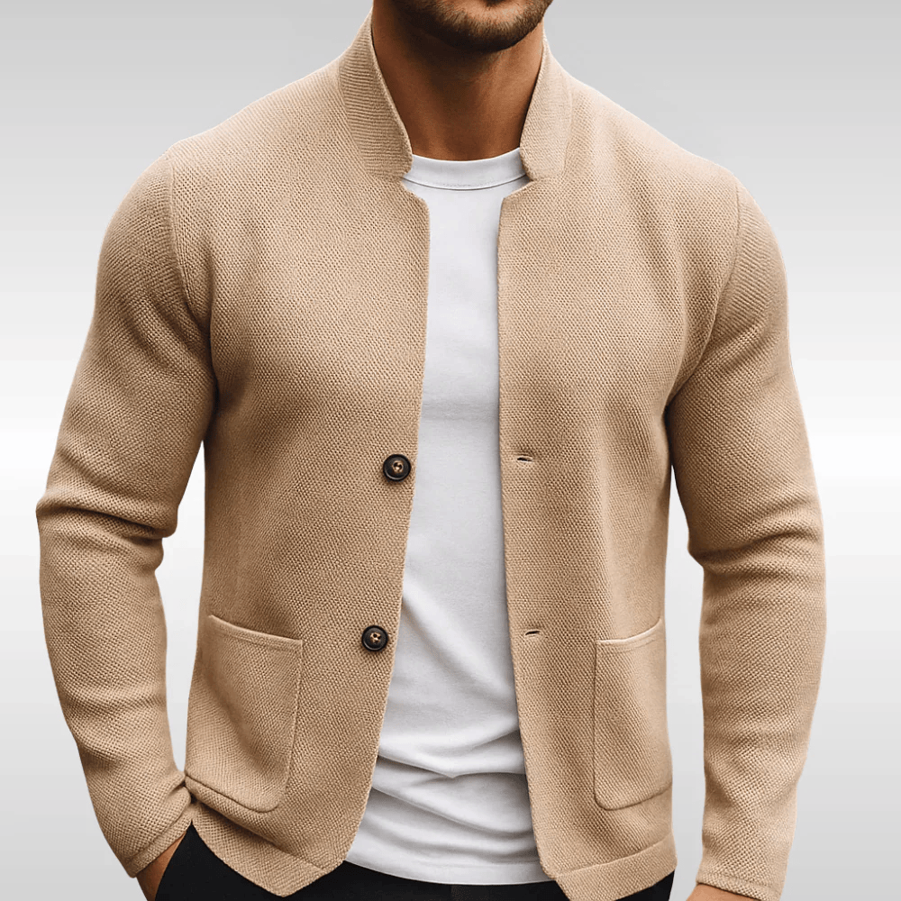 Frederick | Klassisk Texturerad Pocket Cardigan