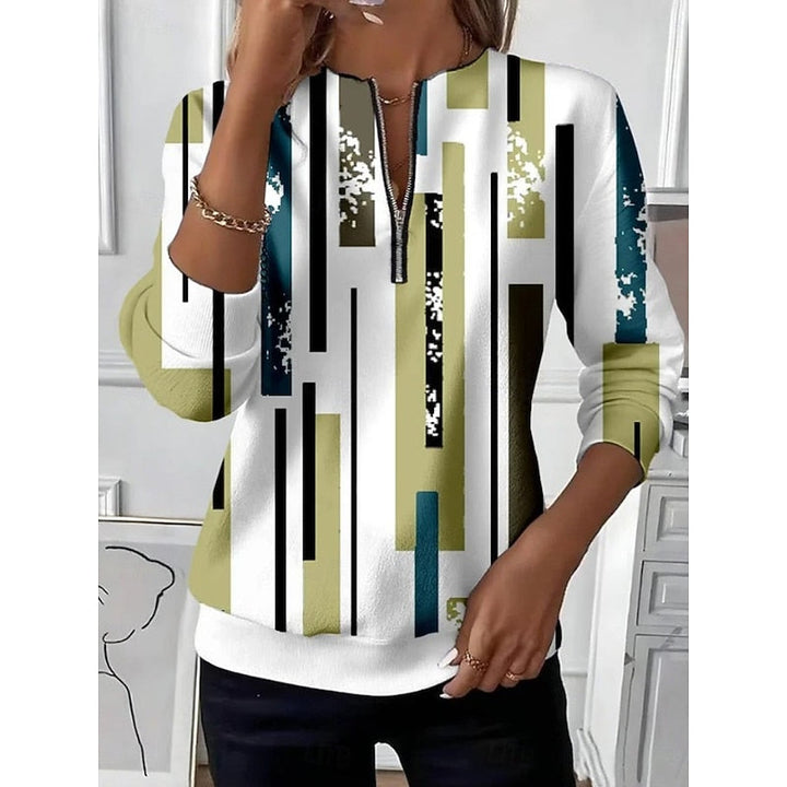 Odessa | Färgblock Zip Sweatshirt
