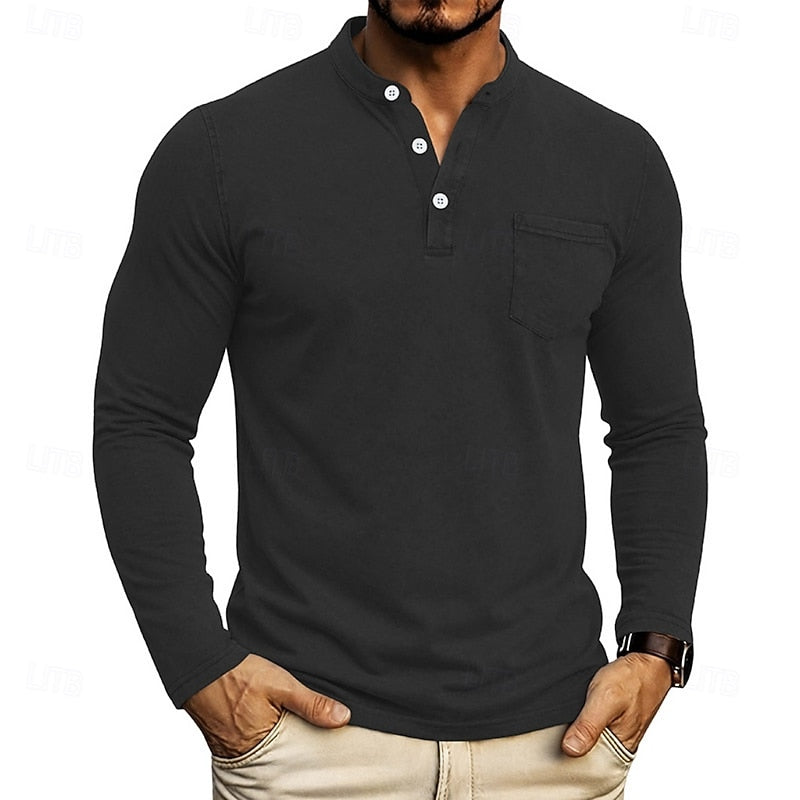Owen | Klassisk Henley Långärmad Skjorta
