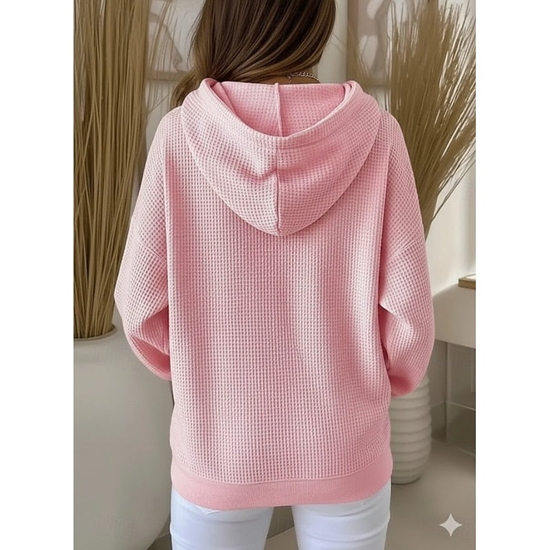 Nadine | Avslappnad Texturerad Hoodie
