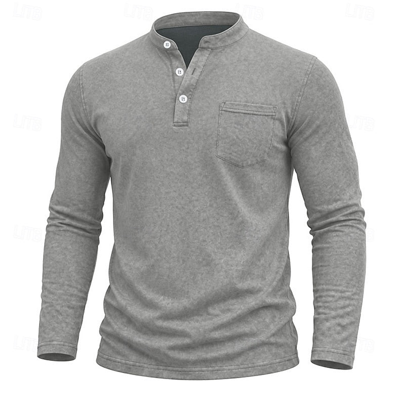 Owen | Klassisk Henley Långärmad Skjorta