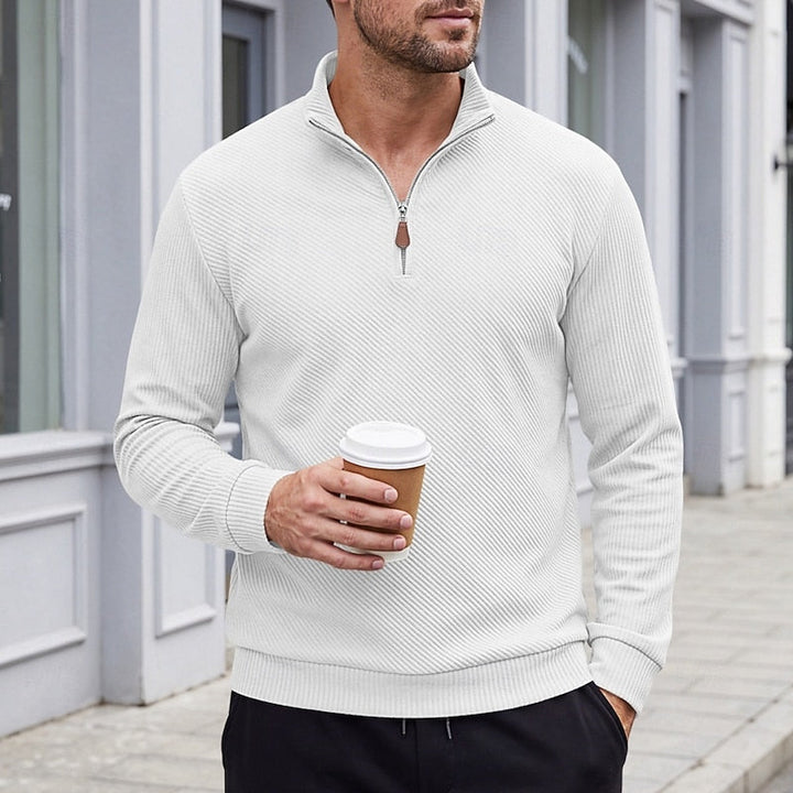 Grady | Texturerad Quarter-Zip Pullover