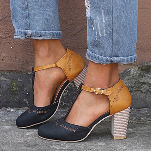 Renata | Elegant Blockklack Mary Jane-skor