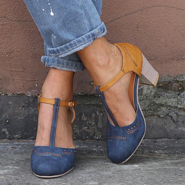 Renata | Elegant Blockklack Mary Jane-skor