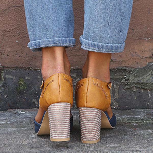 Renata | Elegant Blockklack Mary Jane-skor