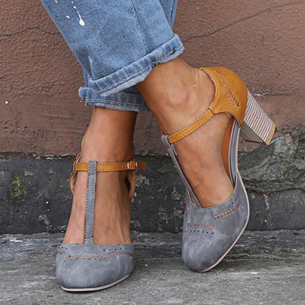 Renata | Elegant Blockklack Mary Jane-skor