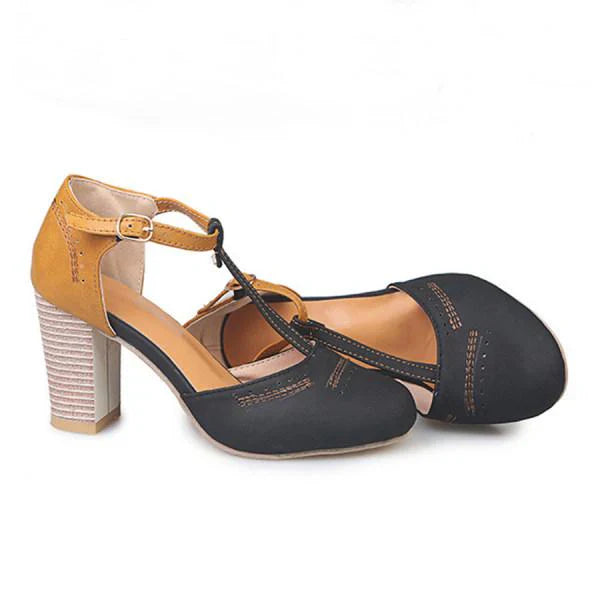 Renata | Elegant Blockklack Mary Jane-skor