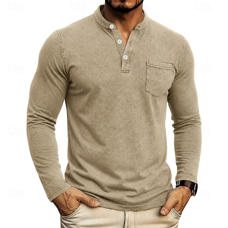 Owen | Klassisk Henley Långärmad Skjorta
