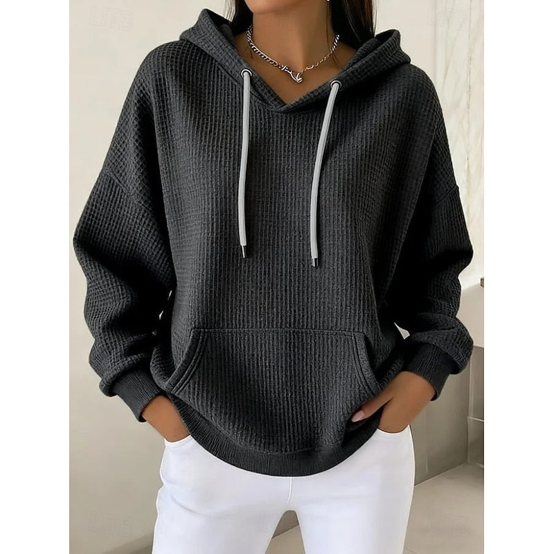 Nadine | Avslappnad Texturerad Hoodie