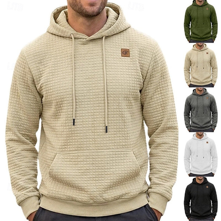 Merrick | Texturerad Huva Pullover Hoodie