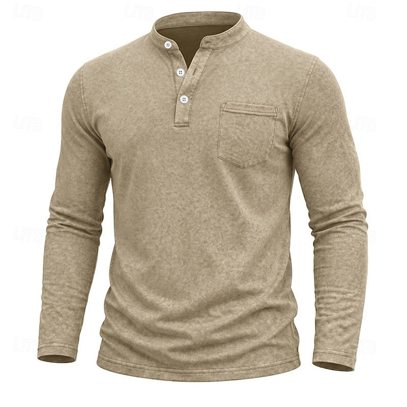 Owen | Klassisk Henley Långärmad Skjorta