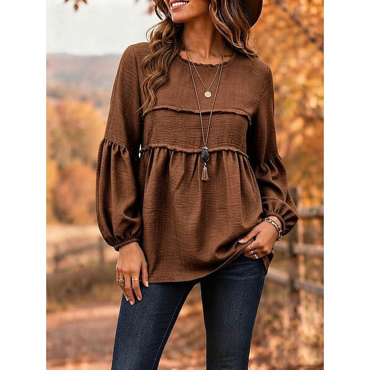 Isabelle | Avslappnad Peplum Blus