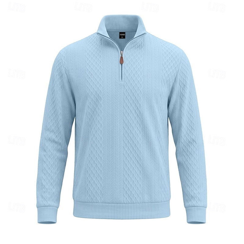 Graham | Texturerad Quarter-Zip Pullover