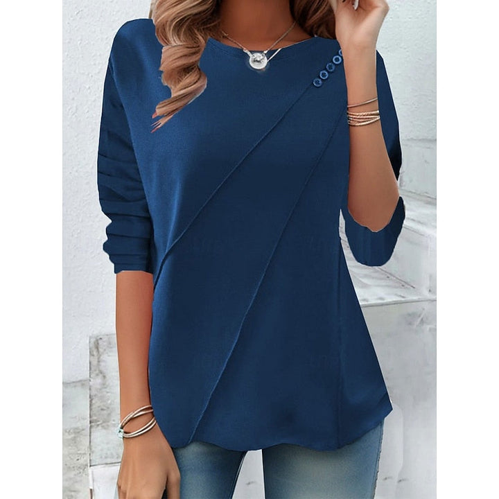 Elise | Draperad Top med Knappar