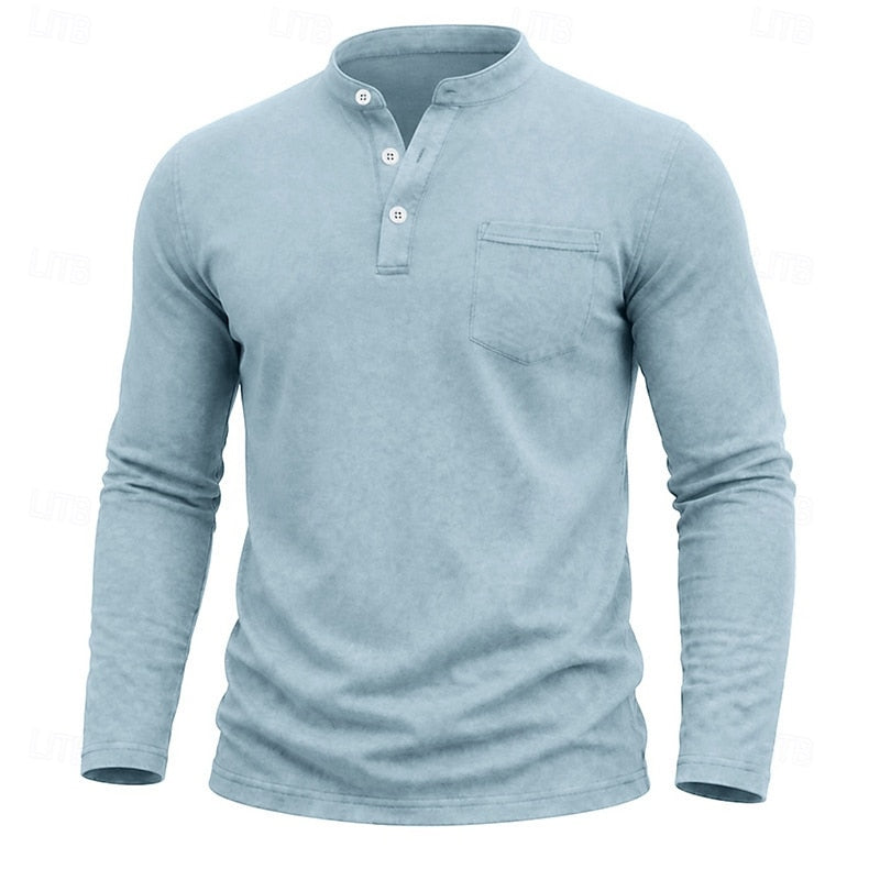 Owen | Klassisk Henley Långärmad Skjorta