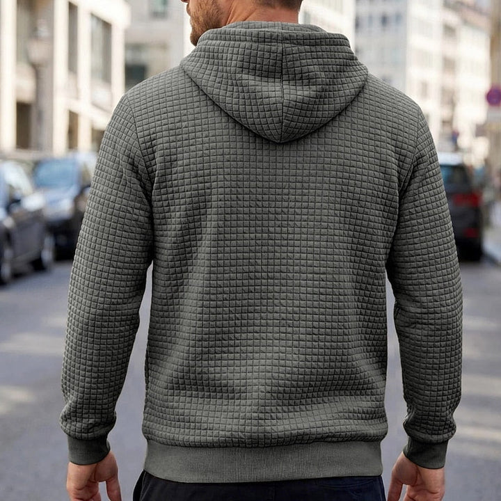 Merrick | Texturerad Huva Pullover Hoodie