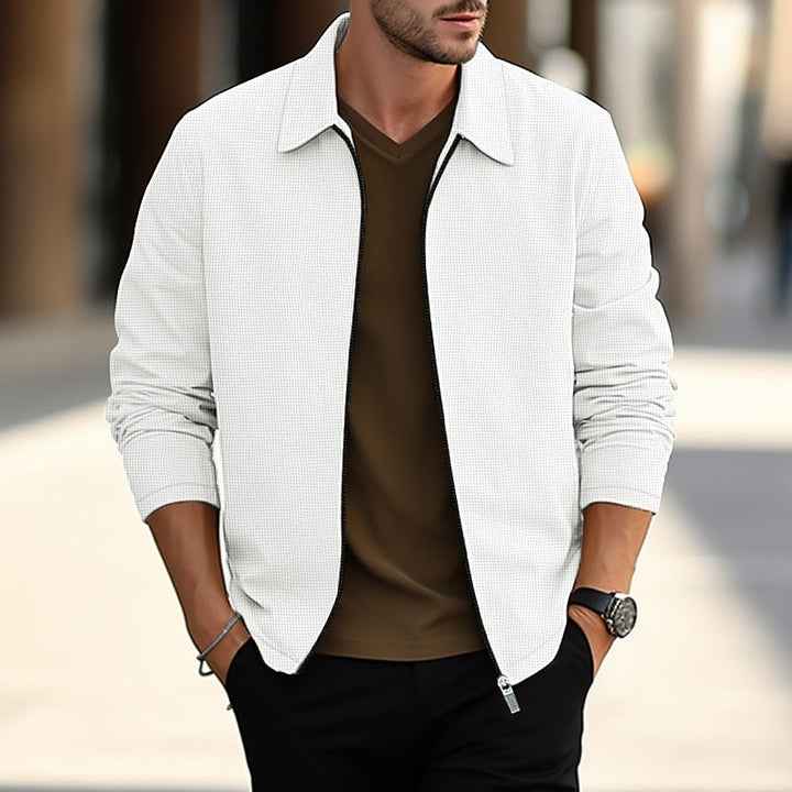 Winston | Texturerad Zip Overshirt
