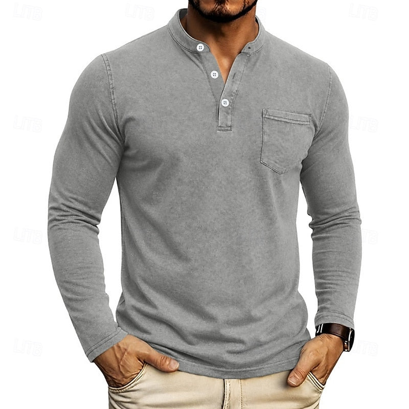Owen | Klassisk Henley Långärmad Skjorta