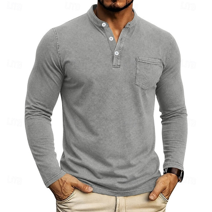 Owen | Klassisk Henley Långärmad Skjorta