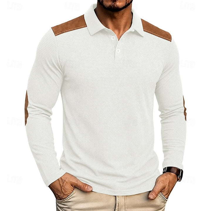 Garrett | Texturerad långärmad polo