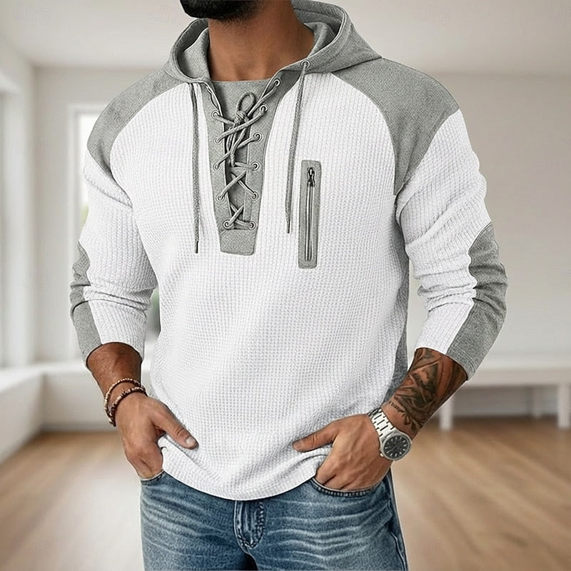 Rory | Snörning Texturerad Hoodie