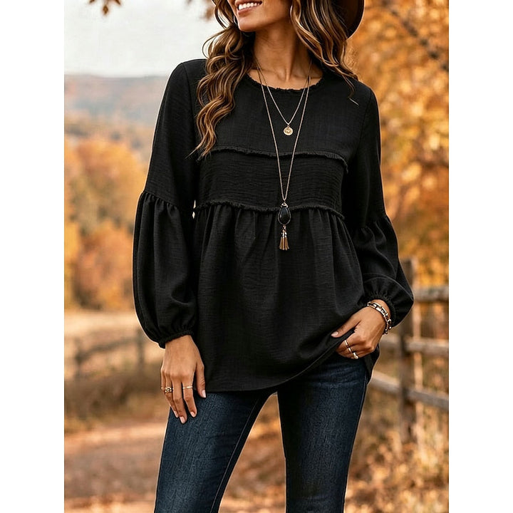 Isabelle | Avslappnad Peplum Blus