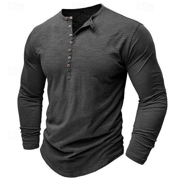 Nash | Klassisk långärmad Henley-skjorta