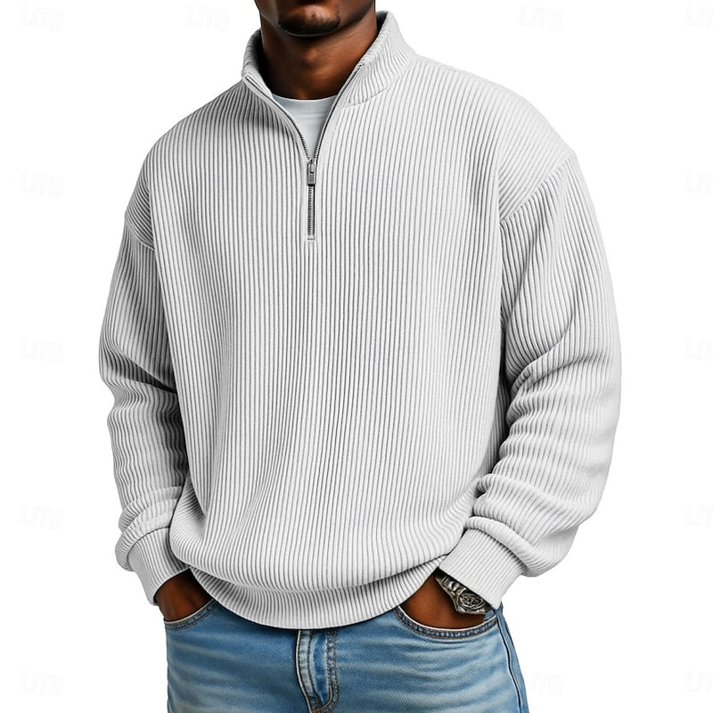 Nash | Ribbad Quarter-Zip Tröja
