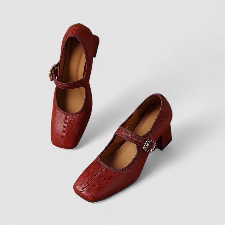 Elisha | Klassiska Chunky Rem Mary Jane Skor