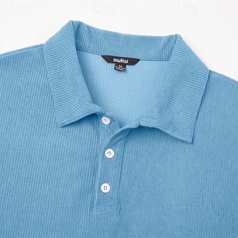 Julian | Texturerad långärmad polo