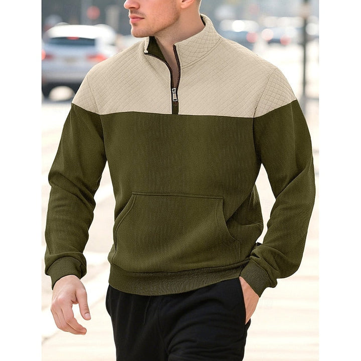 Harvey | Färgblock Quarter-Zip Pullover