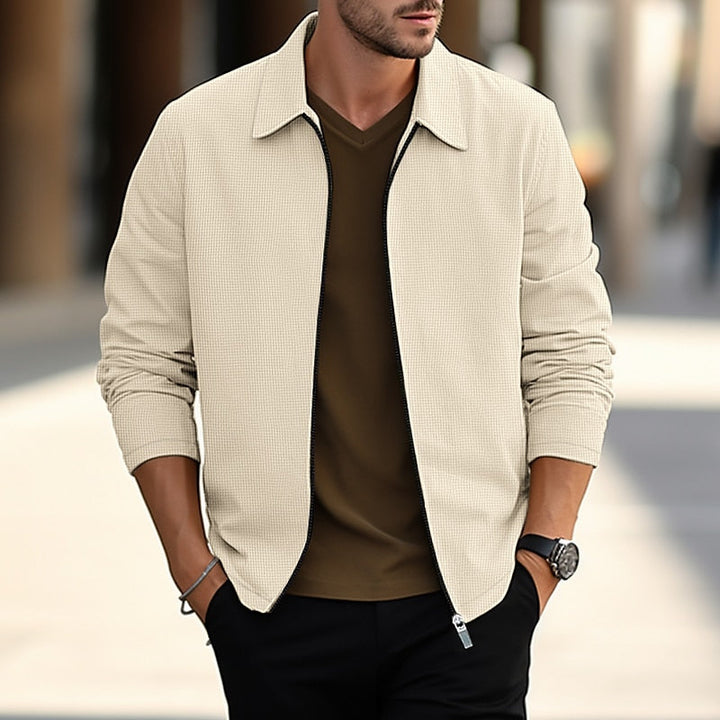 Winston | Texturerad Zip Overshirt