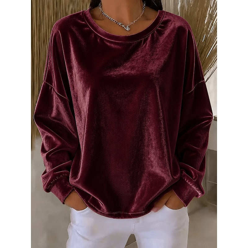 Blythe | Avslappnad Crew-Neck Topp