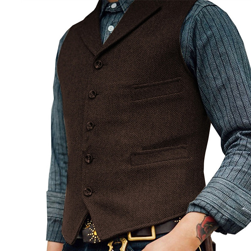 Alden | Skräddarsydd Herringbone Väst