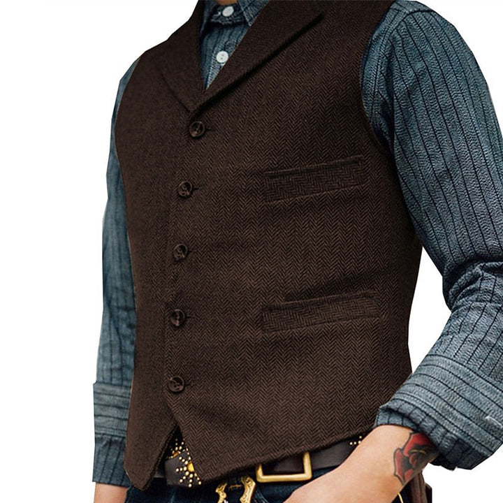 Alden | Skräddarsydd Herringbone Väst