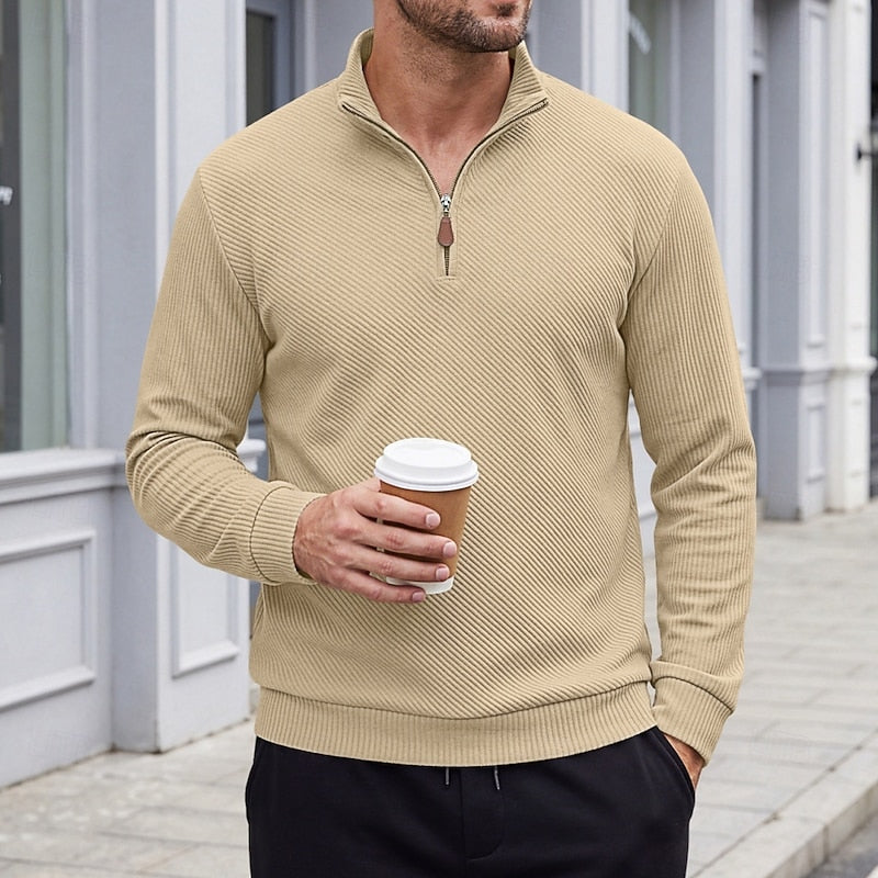 Grady | Texturerad Quarter-Zip Pullover
