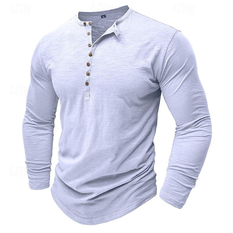 Nash | Klassisk långärmad Henley-skjorta