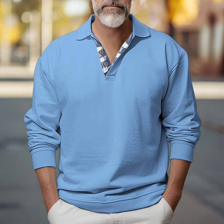 Landon | Polo-Krage Sweatshirt