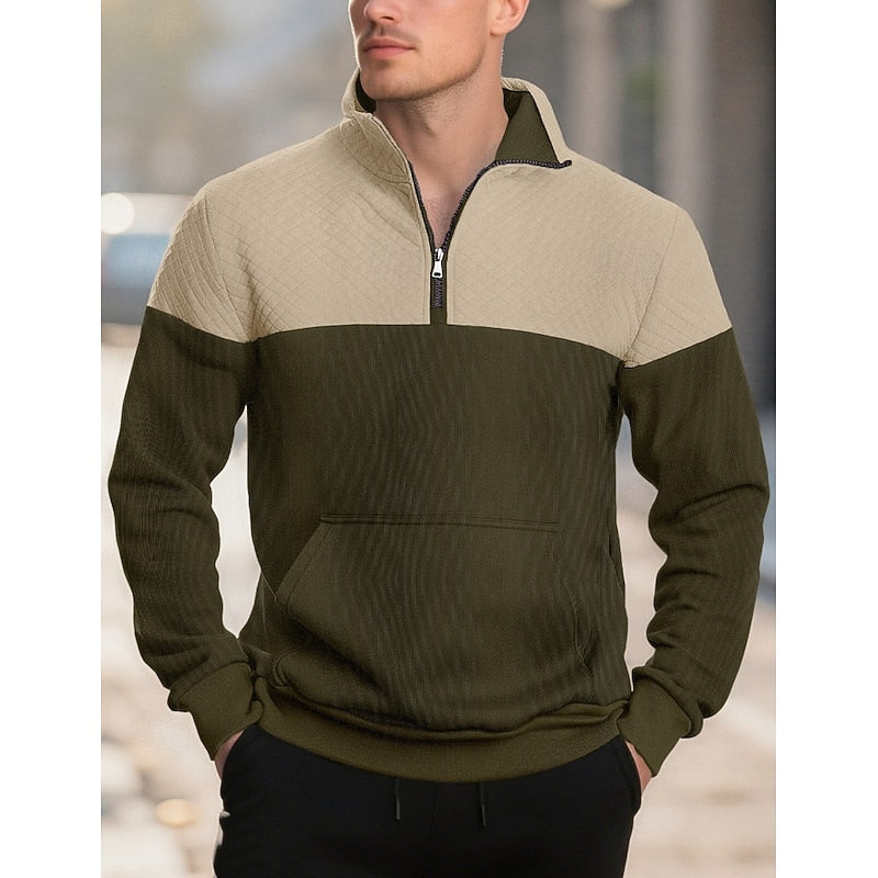 Harvey | Färgblock Quarter-Zip Pullover