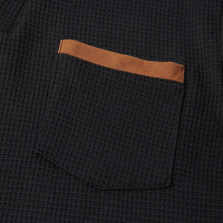 Harlan | Texturerad långärmad Henley-skjorta