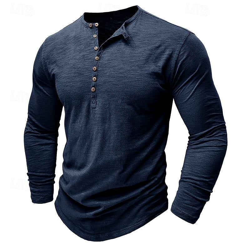 Nash | Klassisk långärmad Henley-skjorta