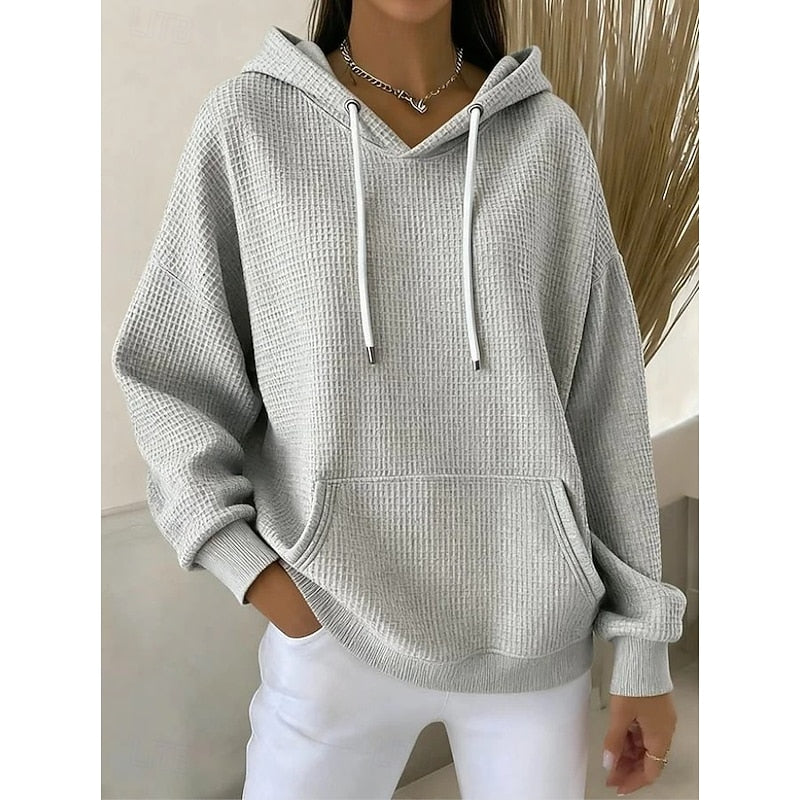 Nadine | Avslappnad Texturerad Hoodie