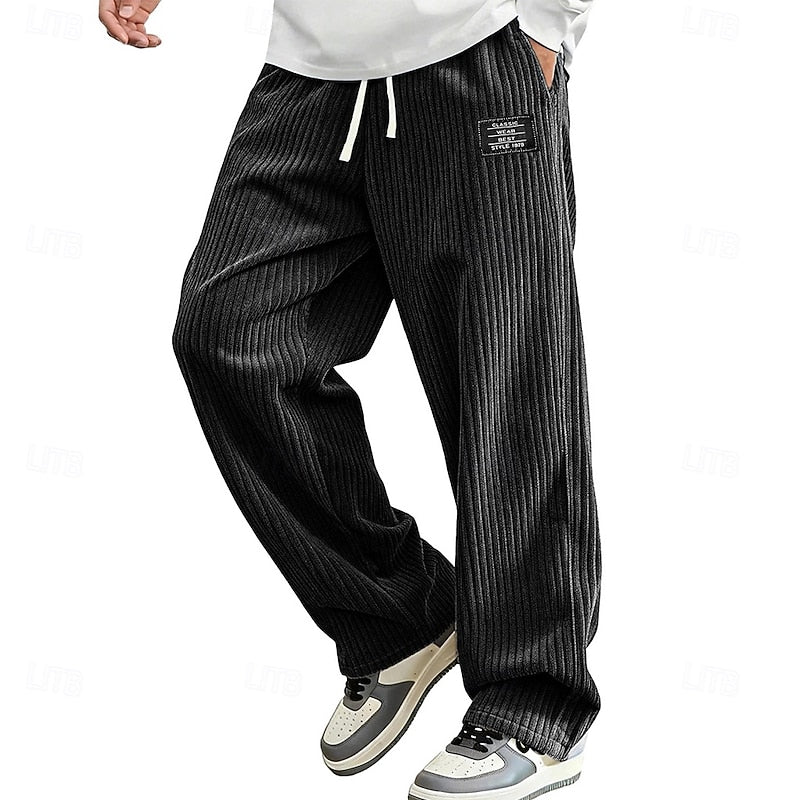 Nash | Avslappnade Ribbad Drawstring Byxor