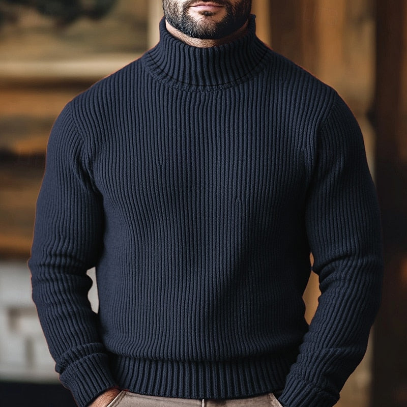Dean | Ribbade Turtleneck Tröja