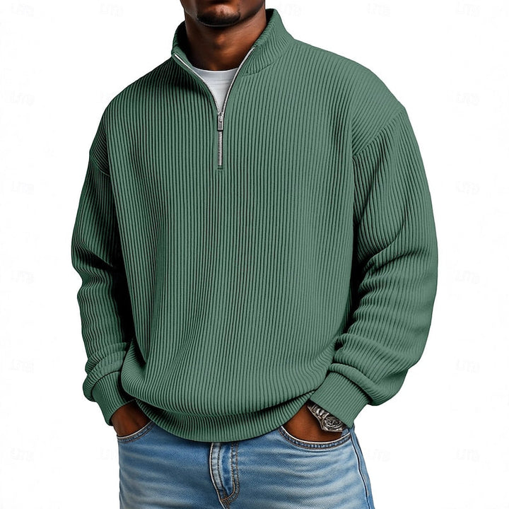 Nash | Ribbad Quarter-Zip Tröja