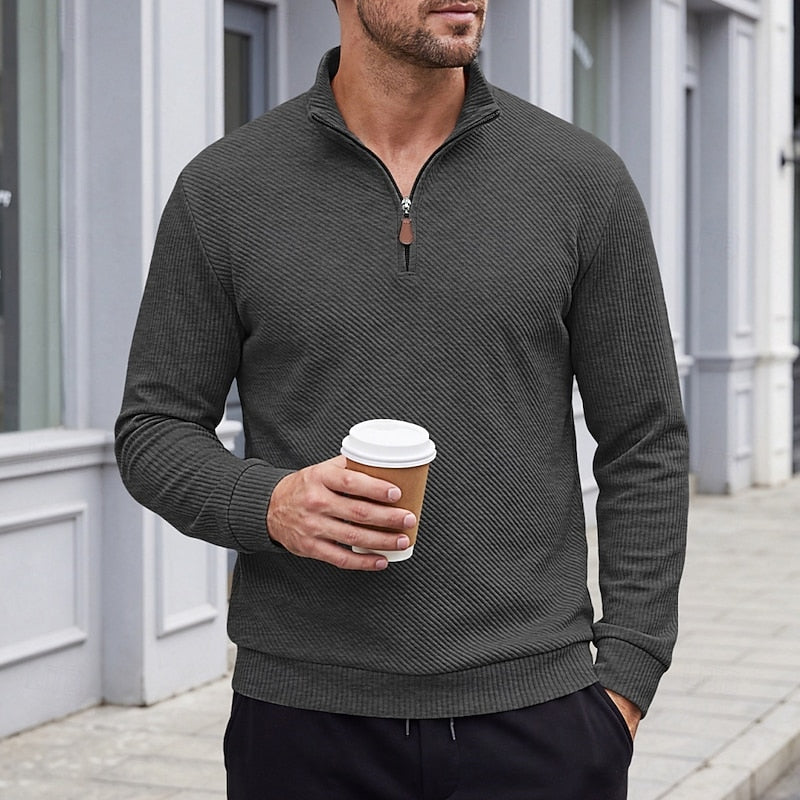 Grady | Texturerad Quarter-Zip Pullover